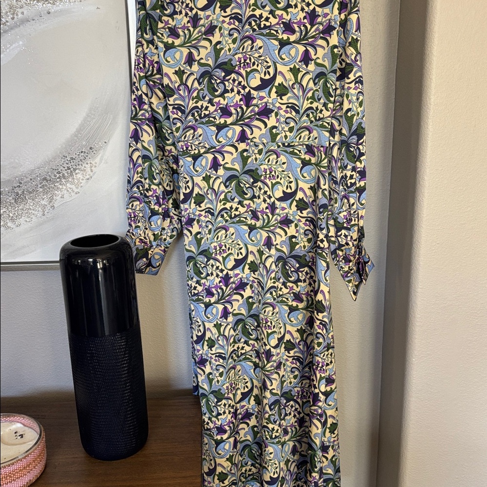 Nwt Zara Multicolor Long Sleeve Dress gorgeous colors - Picture 6 of 6